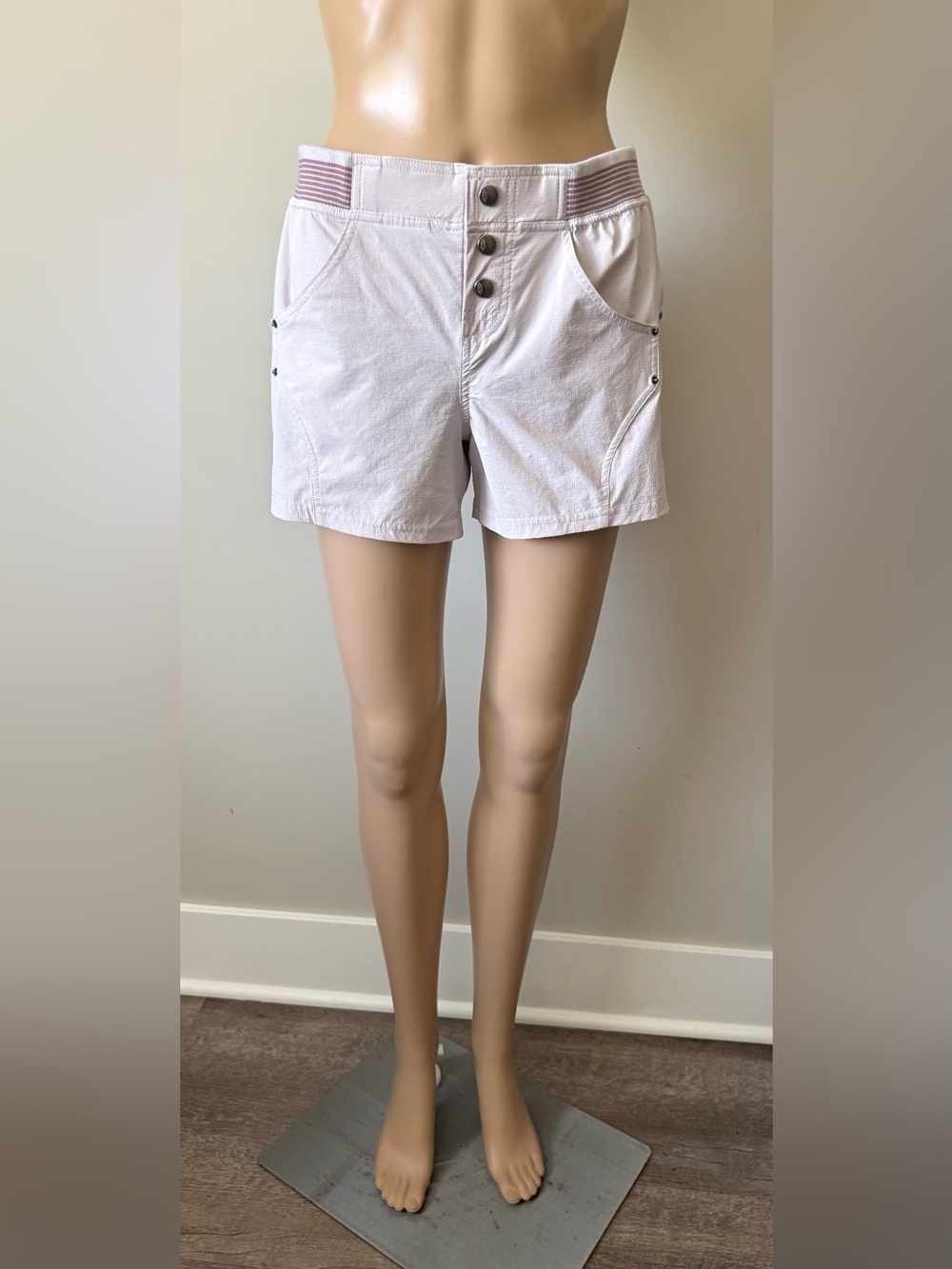 Free People Button-Front Shorts with  Waistband